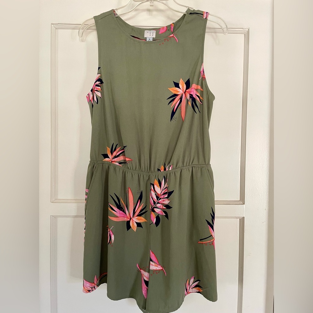 Olive Green Floral Jumper